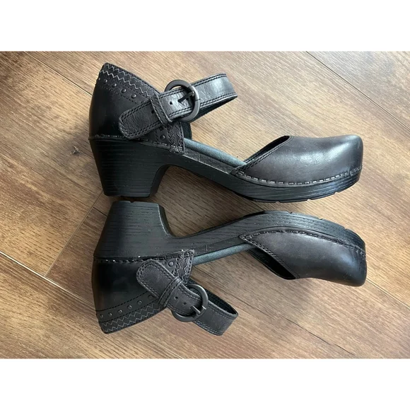 Dansko Makenna leather Mary Jane heeled clog size 39 - Picture 4 of 13